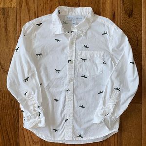 Old Navy dinosaur button down